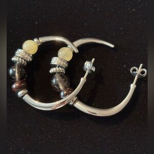 Fossil Stainless Steel Hoop Earrings